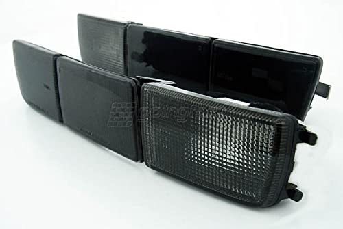 Front- Blinker Blinkleuchten lange Blenden Schwarz Set Links+Rechts Stoßstangenblinker für VW Golf 3 Vento Schwarz