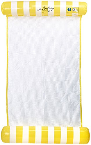 infactory Wasserhängematte: Superleichte Wasser-Hängematte, aufblasbares Kopf- & Fußteil (Badehängematte, Luftmatratzen, Aufblasbare)