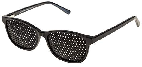 VANLO Rasterbrille 425-ASG, schwarzer Acetat-Rahmen ganzflächiger Raster