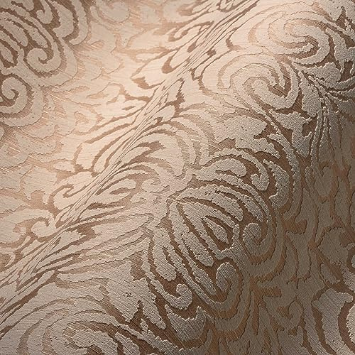 A.S. Création Architects Paper Textiltapete Tessuto 2 Tapete mit Ornamenten barock 10,05 m x 0,53 m beige Made in Germany 961934 96193-4