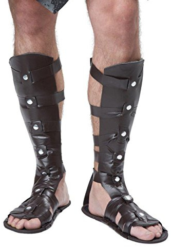 California Costumes Herren Gladiator-Sandale Kostümzubehör, Braun, Einheitsgröße