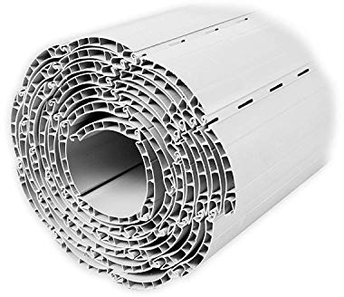 DIWARO. MAXI PVC Rolladenlamelle 55 x 14 mm, 1500 - 1950 mm. Ab 10 Lamellen bekommen Sie kostenlos eine Aluminium Rolladen-Endleiste, Rollo Anschlagstopper und Rollladen Aufhänger dazu. Alle Lamellen haben eine Stift-Arretierung und können untereinander v