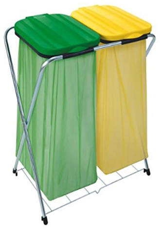 21.09.02 Portasacchetto Sack Fix-2 Raccolta Differenziata Coperchi Assortiti (V/G) Misure Cm 66x42x82h