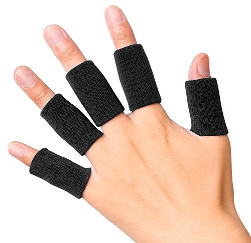 JBM Finger Sleeves 5Pack Sport Finger Brace Protector Compression Sleeve for Arthritis