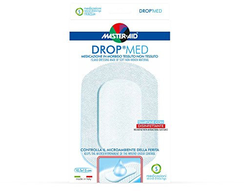 MASTER AID Drop Med, Bianco/Blu, 10.5 x 15 cm, 5 Unità