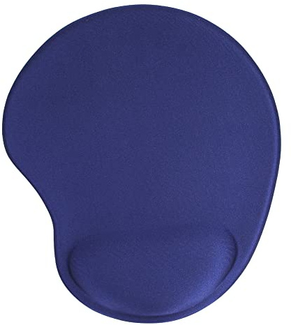 InLine 21672 Tappetino per Mouse Laser e Ottici, Poggia Polso in Gel, 230 x 205 x 20 mm, Blu