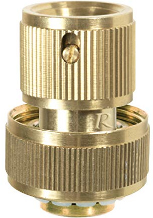 Ribimex PRA/RLB.4218 Raccord rapide Aquastop en laiton 19 mm, or, 3/4