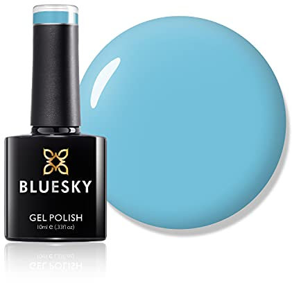 Bluesky Gel Nail Polish, Ocean A093, Light Blue, Sky, Long Lasting, Chip Resistant, 10 ml (Requires Drying Under UV LED Lamp)