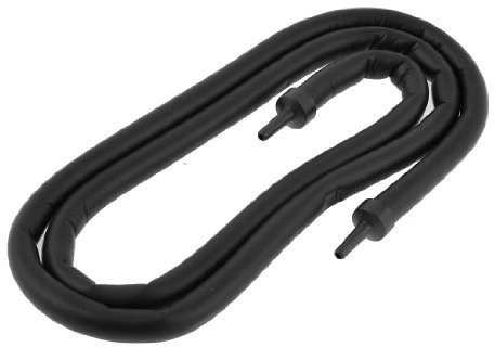 sourcing map 1 Stück Aquarium Teich Gummi Flexibles Rohr Rohr Luftschleier Blase Schwarz 90cm lang