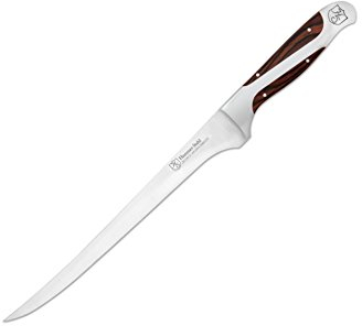 Hammer Stahl 9-Inch Fillet Knife | German Forged High Carbon Steel Fishing Blade for Filleting, Boning, Trimming & Slicing | Ergonomic Quad-Tang Pakkawood Handle & Gift Box