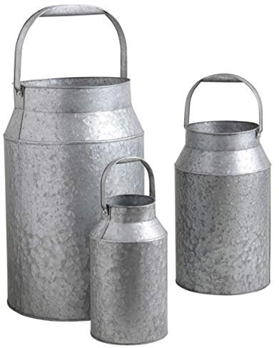 Bidon à Lait en Zinc Lourd (Lot de 3)