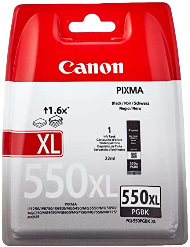 Canon Originaltinte PGI-550 XL PGBK, Größe XL, Schwarz, Plastikverpackung (alte Version)