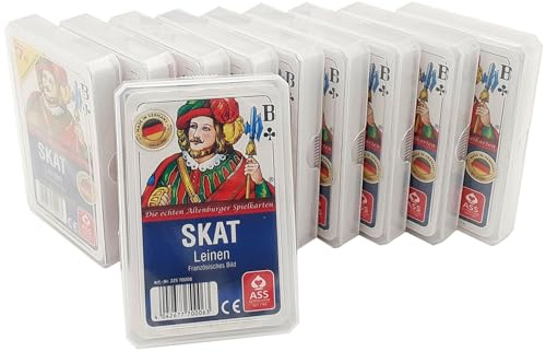 ASS Zehnerpaket SKAT Französisches Bild Leinen Qualität Spielkarten