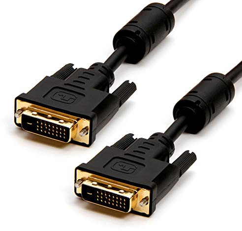 Cmple - DVI Cable 3ft, DVI to DVI Dual Link Monitor Cable Digital (24+1) Male DVI Cable for Gaming PC, Laptop, Projector, DVD, Monitor - Black