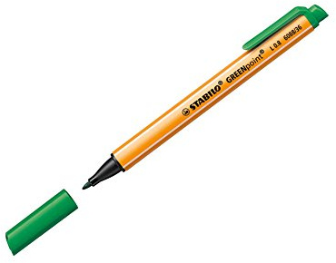 Faserschreiber STABILO® GREENpoint®, Rundspitze, Strichstärke ca. 0,8mm, grün
