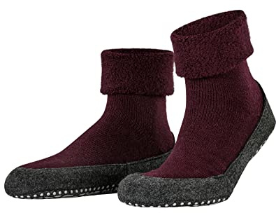 FALKE Men's Cosyshoe Slipper Socks Anti-Slip Nubs Printed On Felt Sole Improved Grip Thick Comfortable Warm Full Inner Plush Breathable Climate-Regulating Odour-Neutralising Wool 1 Pair