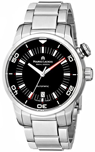 Maurice Lacroix PT6248-SS002-330 Armbanduhr, Silber/schwarz, Armband