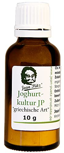 JEAN PÜTZ Joghurtkultur griechischer Art 10g Starterkultur, Milchsäure-Bakterien lebende gefriergetrocknet, Ferment für 200l