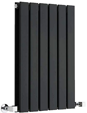 Milano Alpha - Black Horizontal Double Flat Panel Radiator - 635mm x 420mm