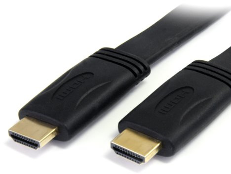 StarTech 6ft Flat HDMI Cable, 4K 30Hz, Male to Male (HDMIMM6FL) | Ultra HD 4k x 2k HDMI Cable, High Speed HDMI with Ethernet, Flat HDMI Cable