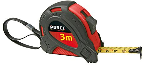 Perel Velleman HRUT3PRO Maßband 3m, 3 m, Schwarz/Rot