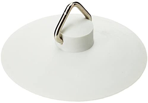 Merriway BH01908 Parking Self-Seating Universal Basin or Bath Plug, 57mm (2.1/4 inch) Diameter-White