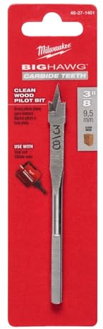 Milwaukee 45242121397 Flat Head Pilot Drill Bit 3/8-Inch Multi-Coloured