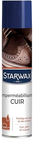 STARWAX Imperméabilisant pour Cuirs Daim et Nubuck 300ml | Crée une barrière contre les taches grasses et liquides, compatible chaussures et vêtements, application facile