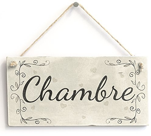 Chambre Hanging Door Sign, Cottage Style Room Decor | French-inspired cottage room styling