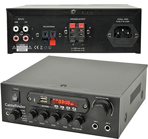 110W Mini Bluetooth Amplifier System Wireless Home Office Loud Speaker Hi Fi Amp