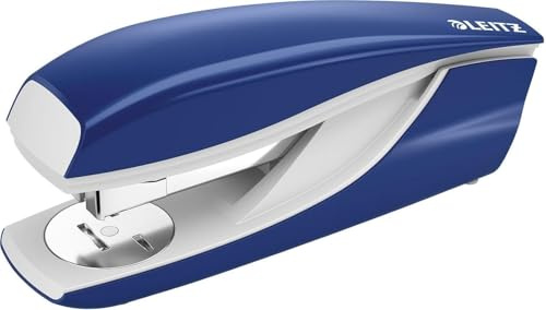 Leitz Büroheftgerät aus Metall, Für 40 Blatt, Inkl. Heftklammern, Ergonomisches Design, Blau, NeXXt-Serie, 55220035