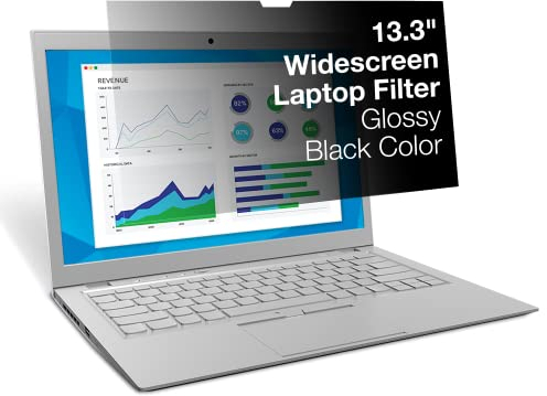 Filtro de privacidad de 3M para laptop con pantalla ancha de 13.3 , 16: 9, Negro