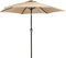 CHARLES BENTLEY Outdoor, Garden, Metal, Patio, Large Umbrella Parasol With Crank & Tilt, 38mm Pole, Beige, Waterproof, Sunshade, Free Standing, Tilt Function, Crank Winding System, Steel (235.5x270cm)