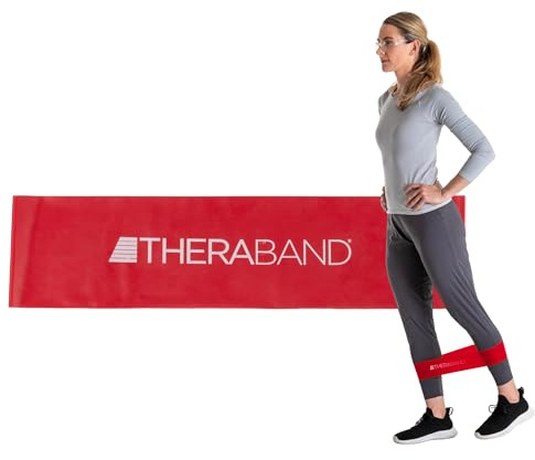 THERABAND Resistance Band Loops, Professionelles Latex Mini Band für Heimübungen & Unterkörper Pilates, Crossfit, Yoga, Stretching, Physiotherapie, Krafttraining ohne Gewichte