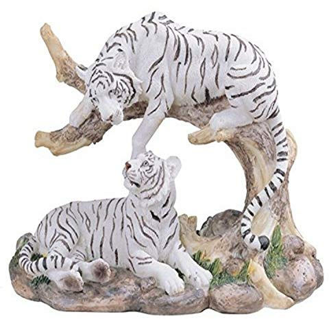 Parfigur i vit polyresin 17,8 cm