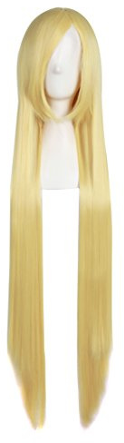 MapofBeauty 100 cm Lange Gerade Cosplay Kostüm Party Perücke (Blond) | 40 Zoll Perücke, Fashion