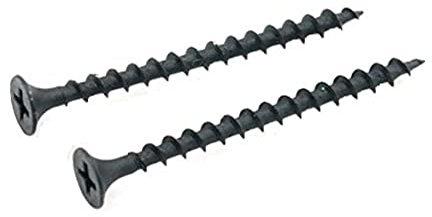 Merriway BH02576 (45 Pcs) Phillips Grip Tite Bugle Head Drywall Screw, Black Phosphate 3.5 x 50mm (No. 6 x 2 inch) - Pack of 45