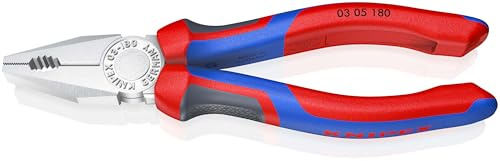 KNIPEX Kombizange (180 mm) 03 05 180 SB (SB-Karte/Blister) | Mit Comfort-Griffen 180 mm