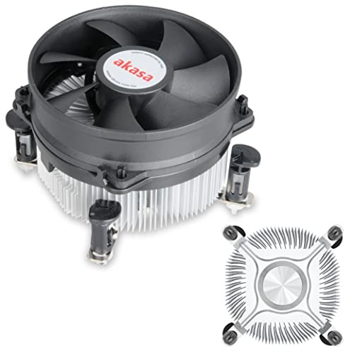 Akasa AK-CCE-7104EP Kühlkörper (mit sehr leisem, kugelgelagertem 92-mm-PWM-Lüfter, für CPUs mit Sockel 775/1155/1156, bis 95 W)