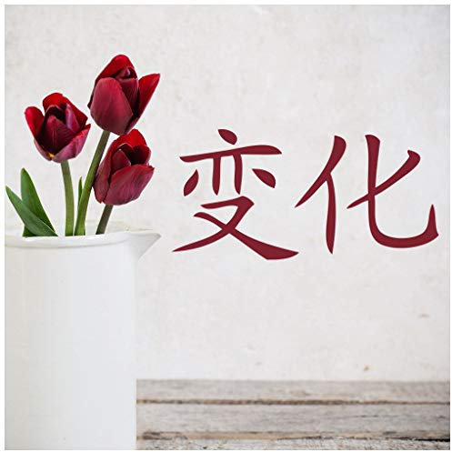 azutura Change Wall Sticker Chinese Symbol Wall Decal Living Room Bedroom Home Decor available in 5 Sizes and 25 Colours Medium Cloud Grey