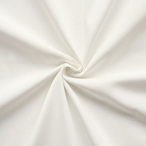 STOFFKONTOR 100% Baumwollstoff Feincord Babycord Stoff - Meterware, Weiß - zum Nähen von Bekleidung, Kissen und Dekorationen
