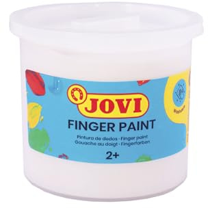Jovi – Etui, 5 Dosen mit Finger Malerei, 125 ml, Weiß (56001)