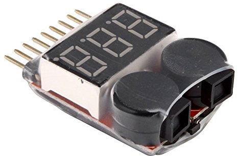 yueton Rc 1-8s Lipo Battery Tester Monitor Low Voltage Buzzer Alarm Voltage Checker with LED Indicator for Lipo LiFe LiMn Li-ion Battery