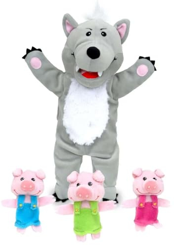 Big Bad Wolf & 3 Little Pigs Tellatale Hand Puppet