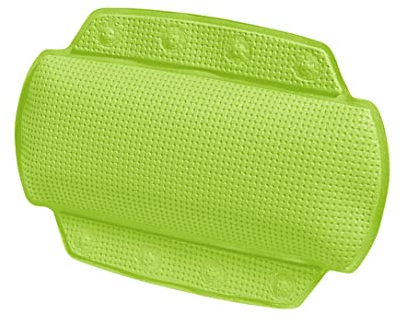 Spirella Badewannenkissen Alaska Grün mit 8 Saugnäpfen antibakteriell, rutschhemmend 23 x 32 cm waschbar, Made in Germany