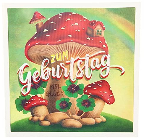 Depesche 5326.027 Glückwunsch-Karte zum Geburtstag mit 3D Motiv, Geburtstagskarte, ca. 17 x 17 cm groß, inkl. passendem Umschlag und Innentext