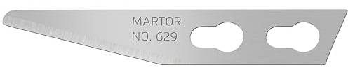 MARTOR 100x Grafikklinge 5,7 mm, Entgrater, Skalpellklinge, Ersatzklinge | 1-fach nutzbar, Doppel-Facette, GRAFIX 501, TRIMMEX CUTTOGRAF & SIMPLASTO, Grafik & Handwerk, No. 629.65