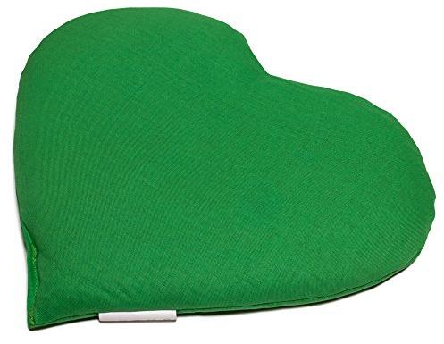 Cojín en corazón 30x25 verde claro | Saco térmico | Pequeña almohada térmica | Pepitas de uva