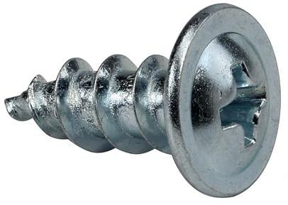 100 Pack Rok Hardware #8 x 1/2 (12.7mm) Standard Thread Truss Head Screws Wood Work MDF Zinc, ROKS8X12TPSZ