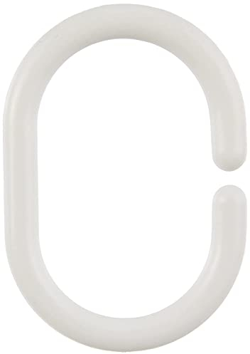 Wenko 19191100 - Anillos para Cortinas de Ducha, 12 Unidades, 3 x 4.5 cm, Color Blanco